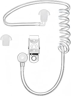 Tube Acoustique de Remplacement Transparent pour Écouteurs Talkie-Walkie, Air Tube Headphones, Fausse Oreillette, Compatible avec Radios Bidirectionnelles, Design en Silicone Souple, Facile à Nettoyer