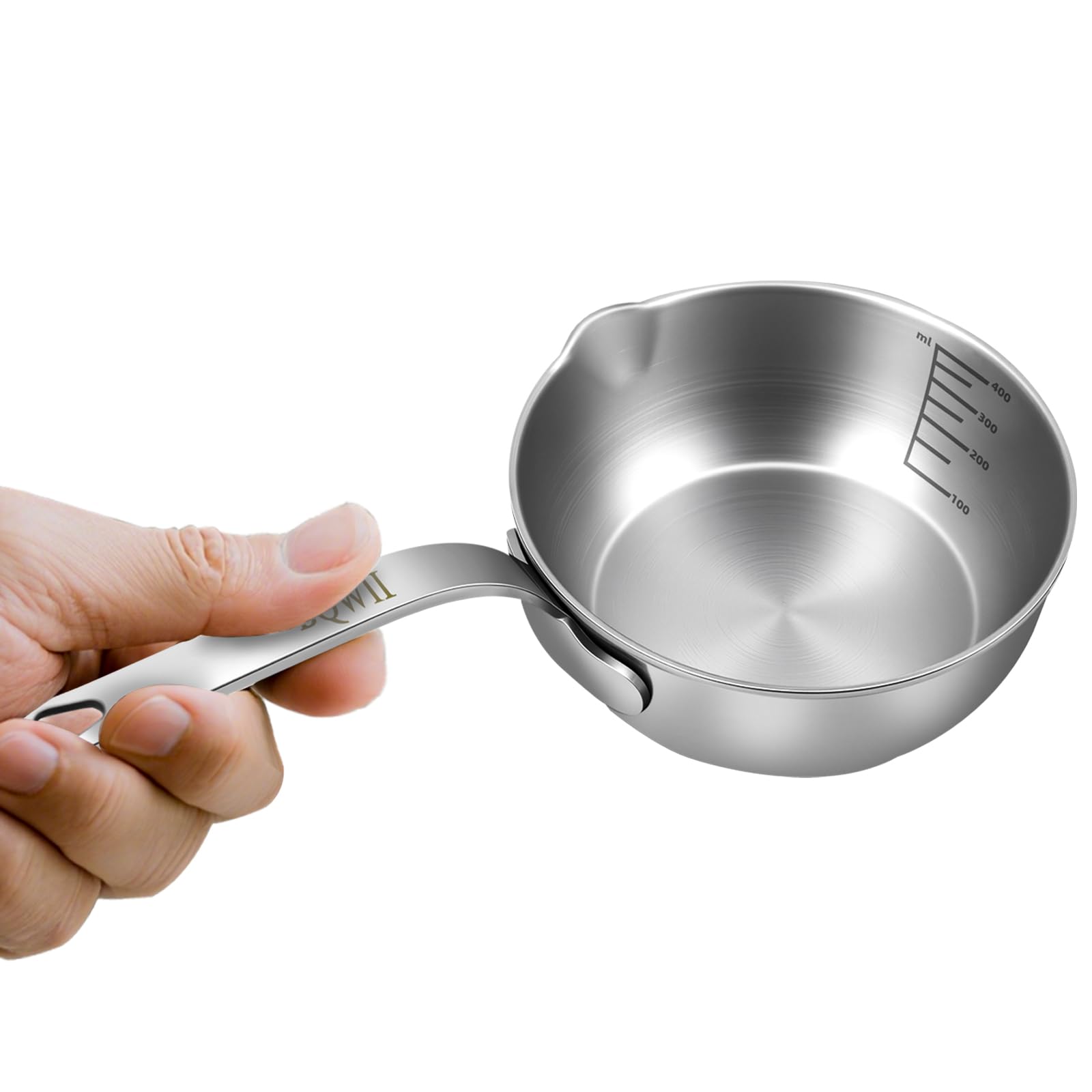 18 10 Stainless Steel Butter Warmer 13 5 fl oz 400ml Ideal for Heating Milk Butter Sauces Baby