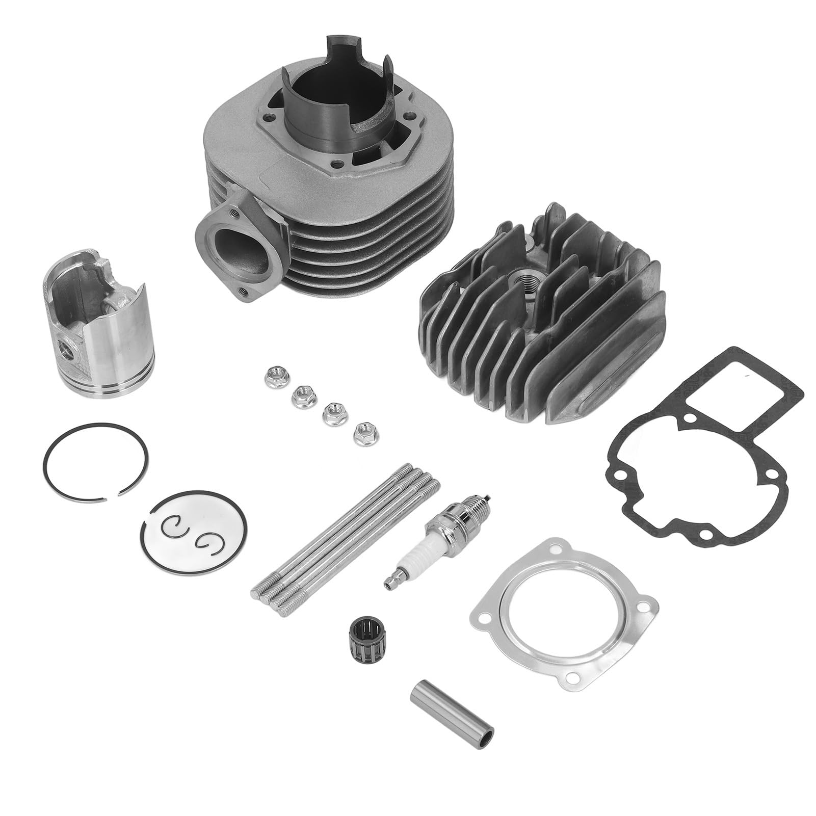 Keenso Kit estremità Superiore Anello Guarnizione Testa Pistone Cilindro da 50 Mm, Sostituzione per Quadsport LT 80 LT80 1987-2006, con Materiale in Lega di Alluminio e Alta Precisione
