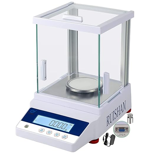 Digital High Precision Lab Scale 500g x 1mg Analytical Electronic Balance Laboratory Balance Scale Precision Jewelry Scales Kitchen Precision Weighing Electronic Scale Balance Scientific Scale