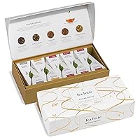Vista 22 de Tea Forte Herbal Retreat Té orgánico de cítricos y frutas, caja de presentación pequeña, juego de muestrario de té con 10 infusores de bolsa de té