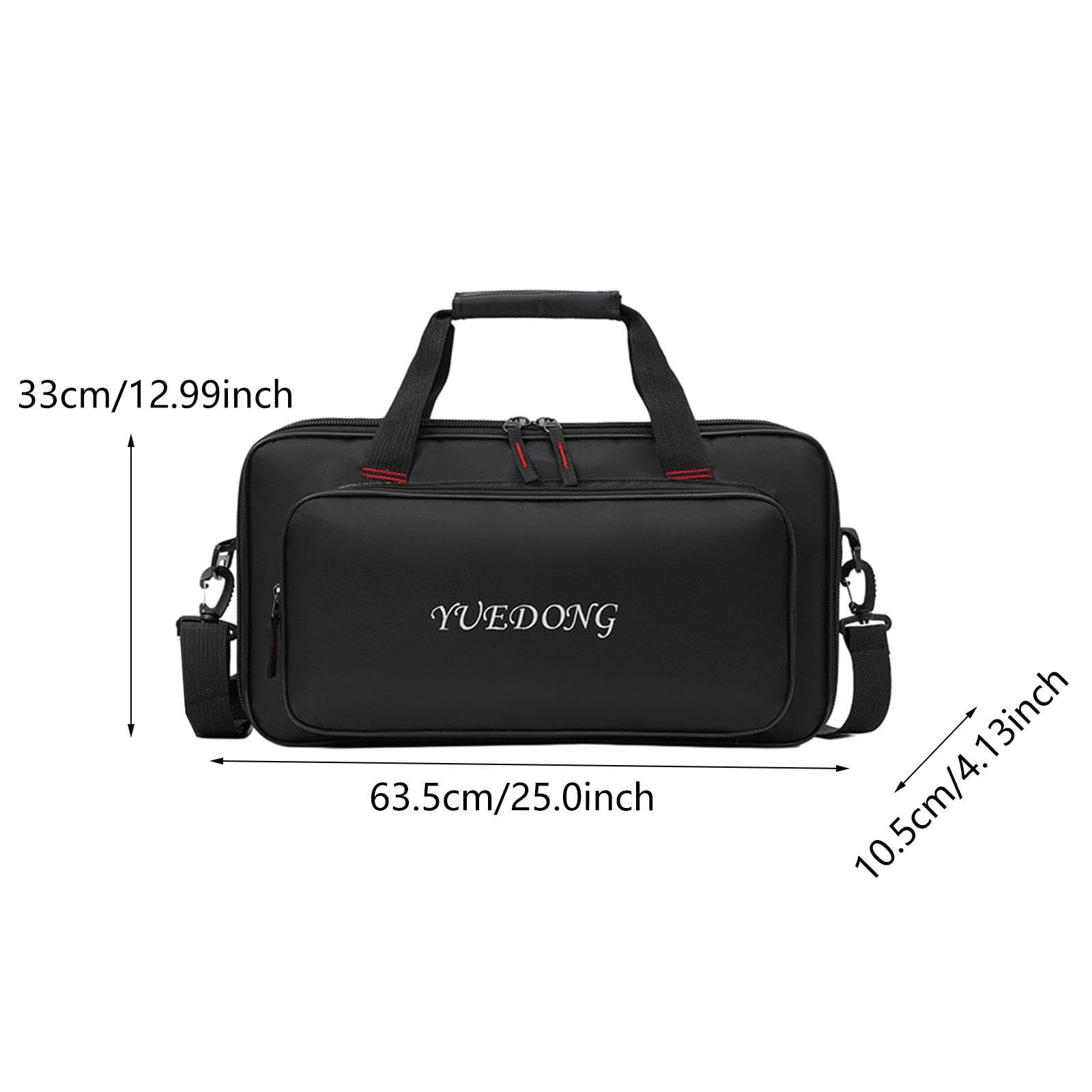 Guitar Pedalboard Tragetasche Board Aufbewahrung Tragetasche Oxford Stoff Wasserabweisend Und Leicht mit Zusätzlichem Schutz für Musiker Unterwegs Pro, 63.5 X 33 X 10.5 Cm