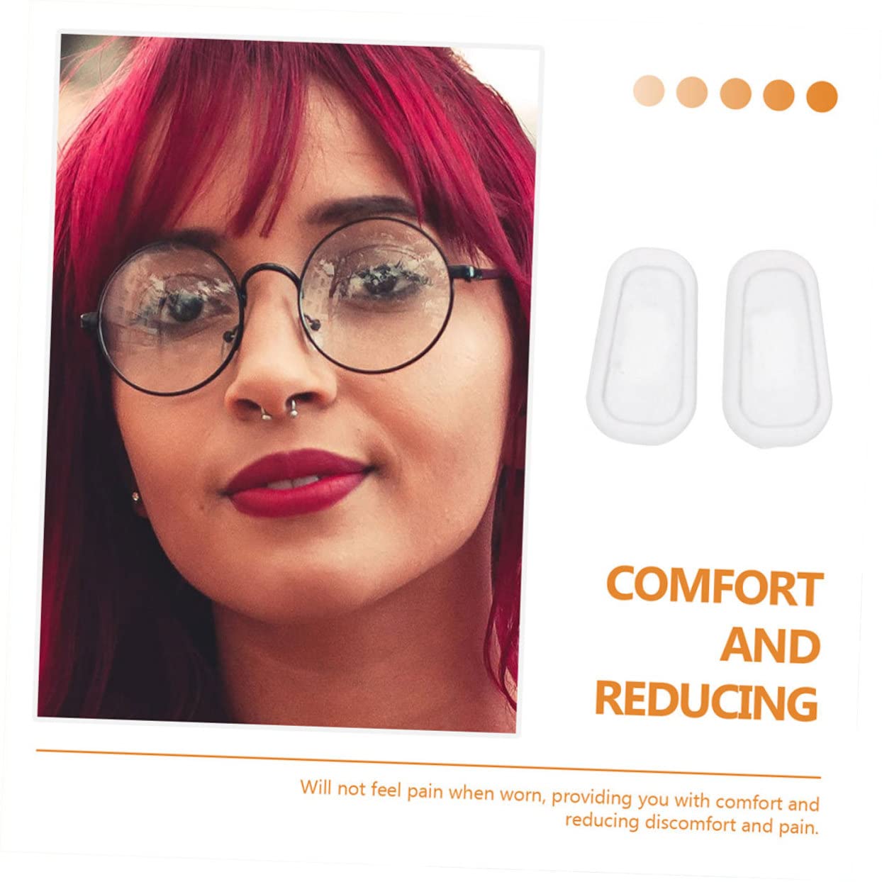Healeved 125pares Almohadillas De Silicona Para Gafas De Almohadillas Nasales Reemplazo Antideslizantes y Cómodas Para Tipo De Gafas