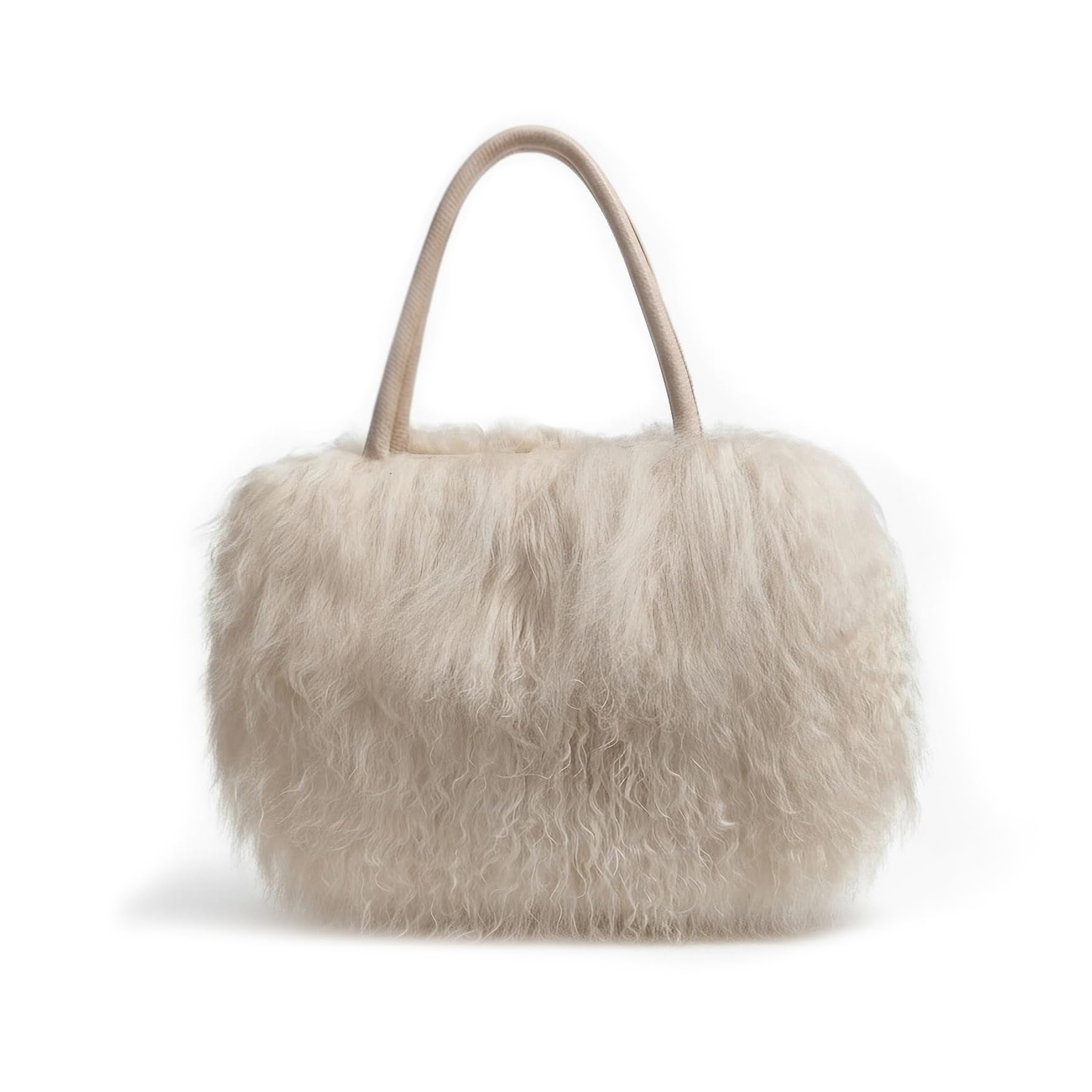 FINILUO Lamb Wool Fur Handbag