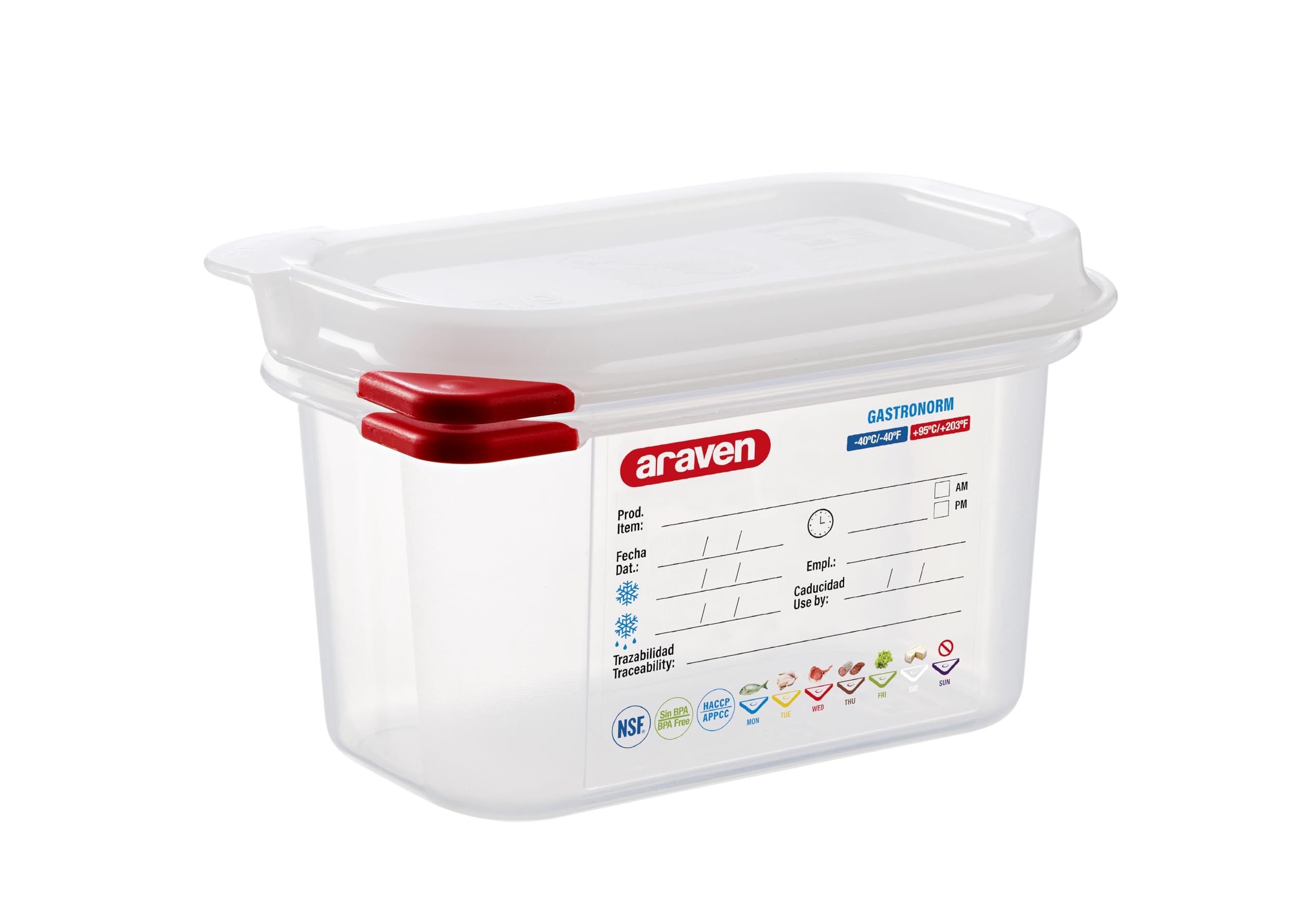 Araven Transparent Gastronorm Airtight 1.9 L 1 176 X 108 X 100