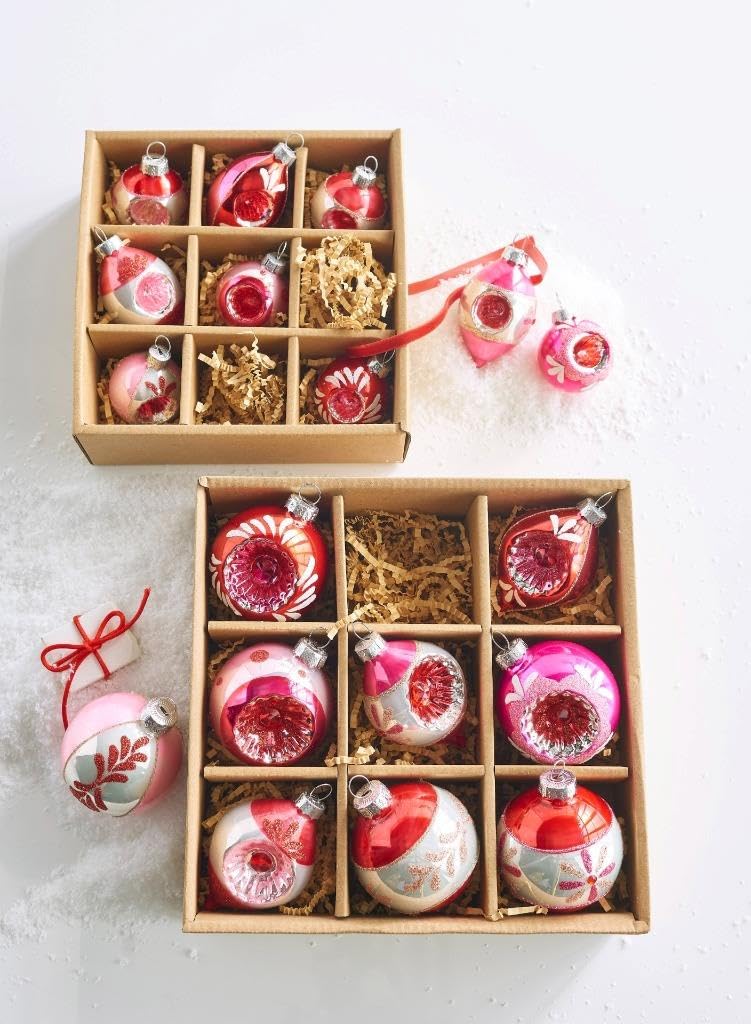Amazon.com: RAZ Imports Box of Vintage Reflector Ornaments, 2.75