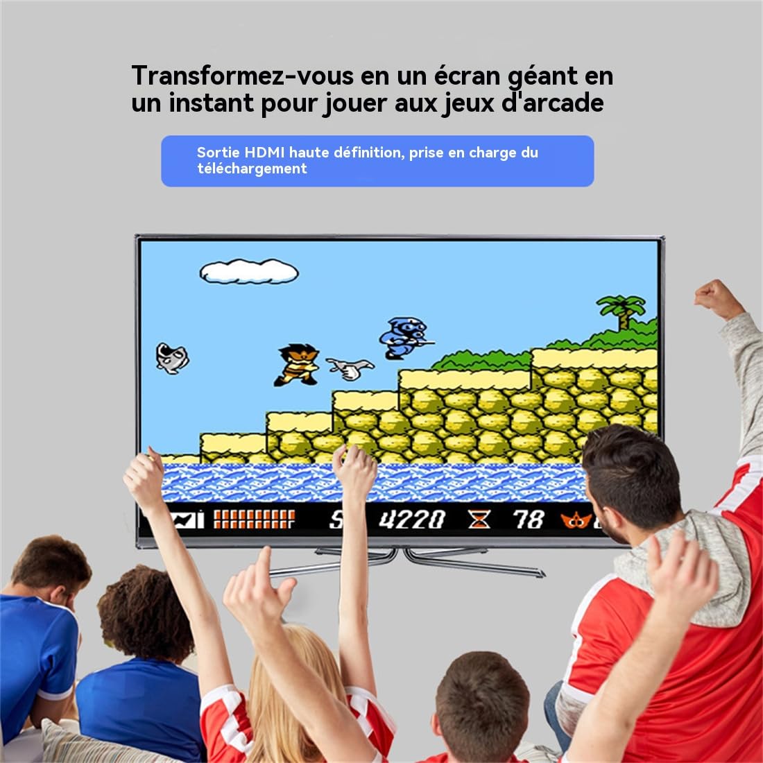 bergxperten Manette rétro SNES USB – Gamepad classique – Ergonomique, durable, idéale pour enfants, amis et soirées rétro gaming