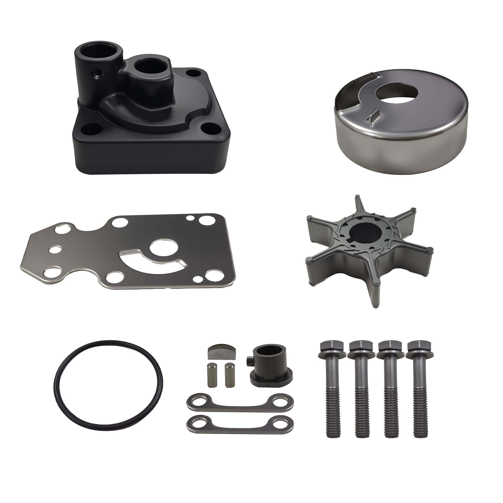 MARKGOO 6AH-W0078-02-00 Water Pump Impeller Repair Kit Replacement for Yamaha 4-Stroke Outboard 15 20 HP F15 F20 Boat Motor Engine Rebuild Parts