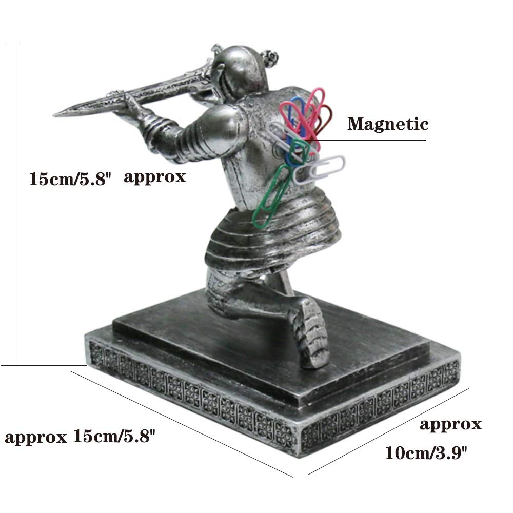 Magnetic Knight Pen Holder Desk Organizers and Accessories Resin Home Decor Pen Holder Organizer Knight Pen Stand Holder for Desk - Image 4