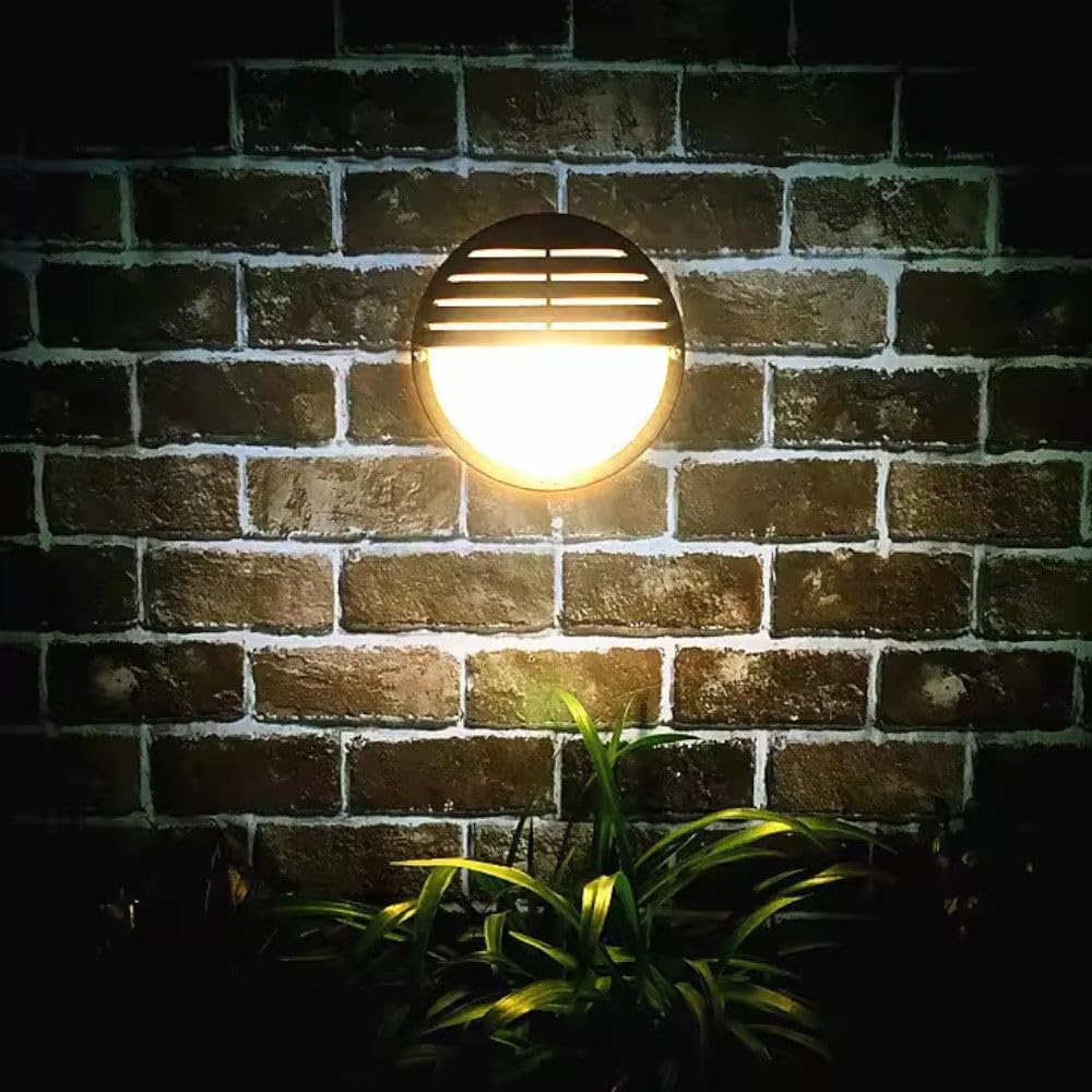 Applique plafoniera Tonda Illuminazione Esterna - Nero