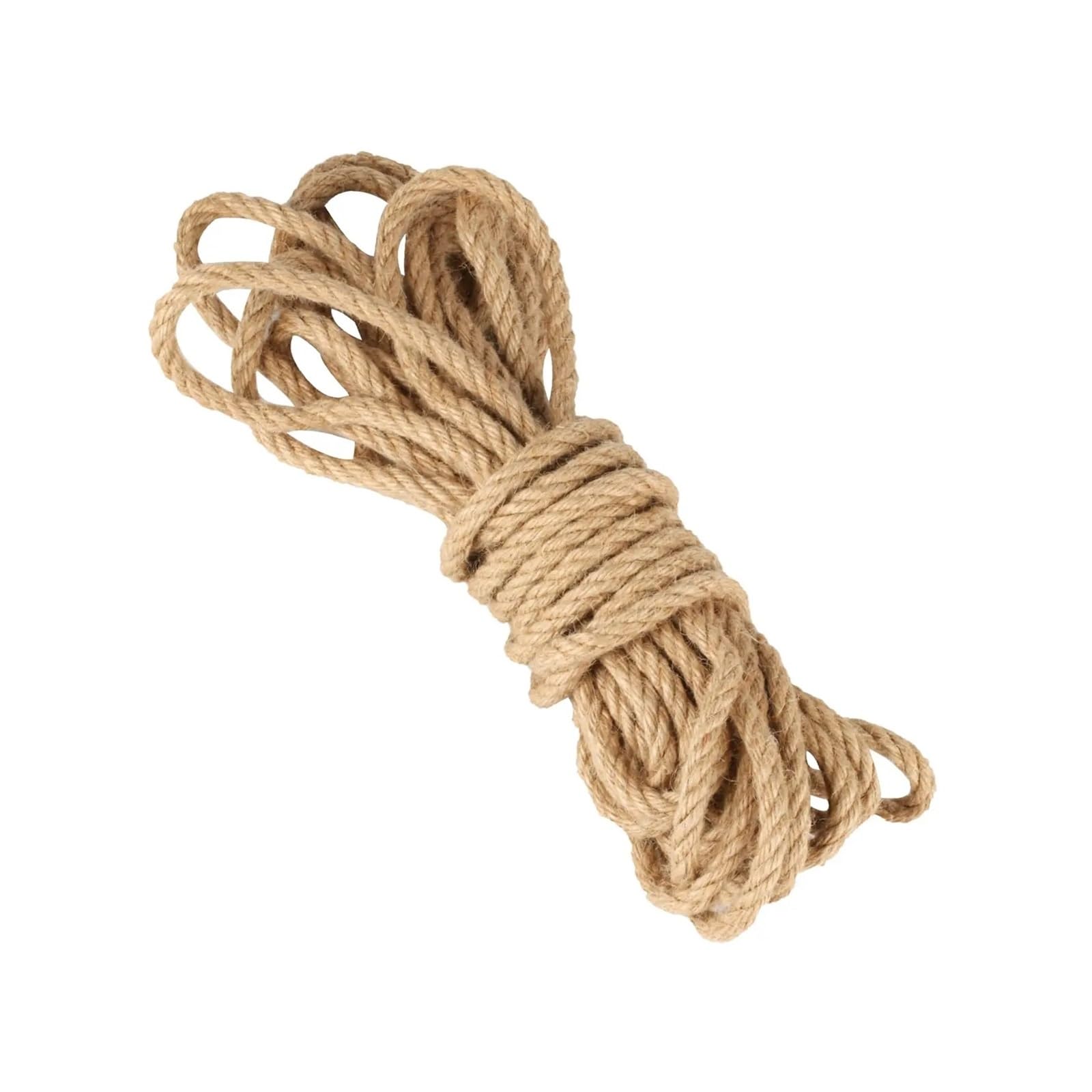 Garden Twine 10mm X 10m Hemp Rope - Brown Jute Cord For DIY Crafts, Bundling & Decor