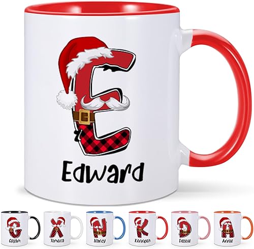 Miniatura 8 de Regalos de Navidad para niños, taza de café de Navidad con nombre personalizado, bonita taza de chocolate caliente, tazas de vacaciones de invierno