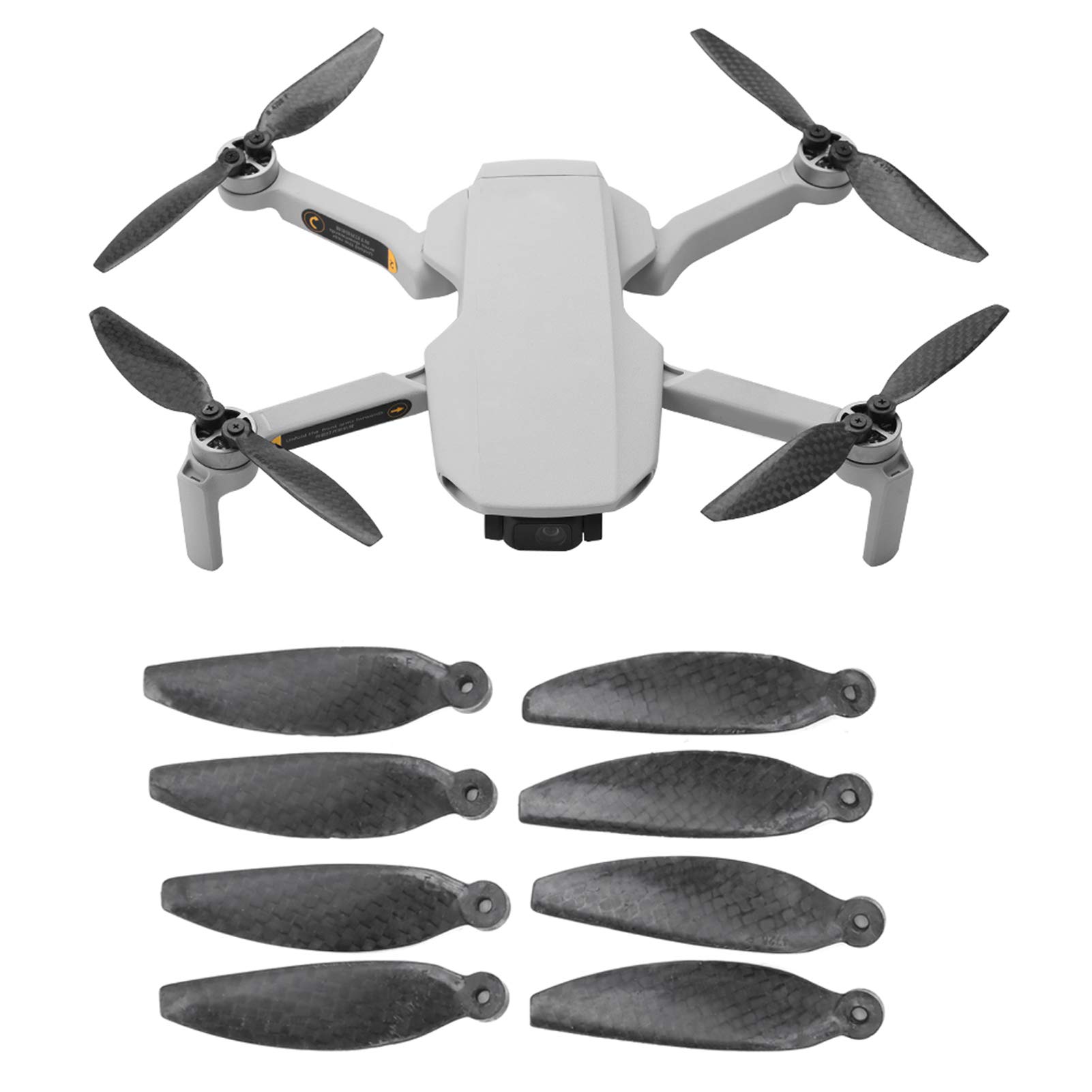 BAOFUYA Lightweight Carbon Fiber Propeller Blade Replacement for Mini 2 Drone Black for Smooth and Reliable Flights - Image 2