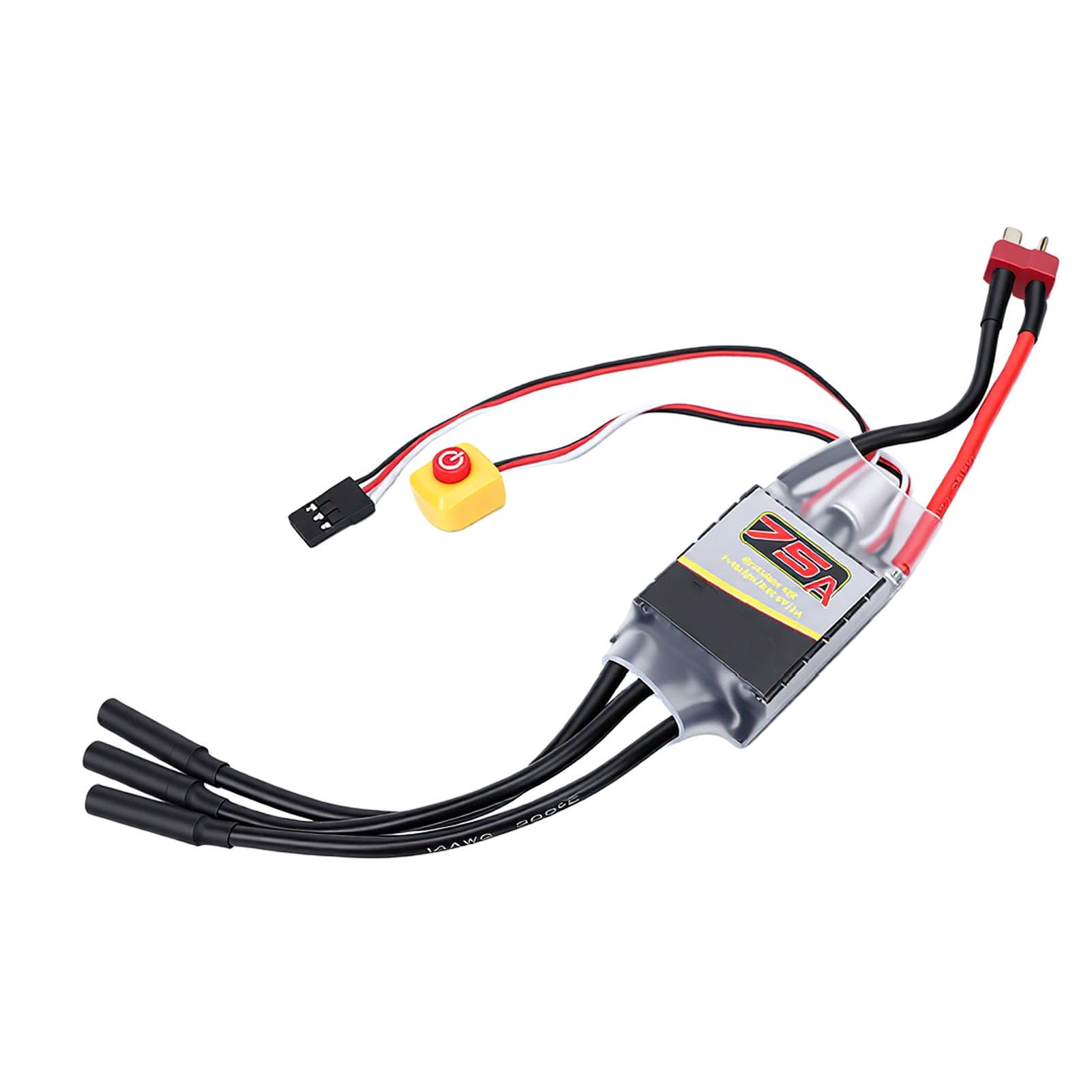 CHICIRIS Bezszczotkowy Silnik RC ESC Combo, Szybki Silnik Bezszczotkowy 6300KV 75A ESC dla łodzi RC Cars 1/10