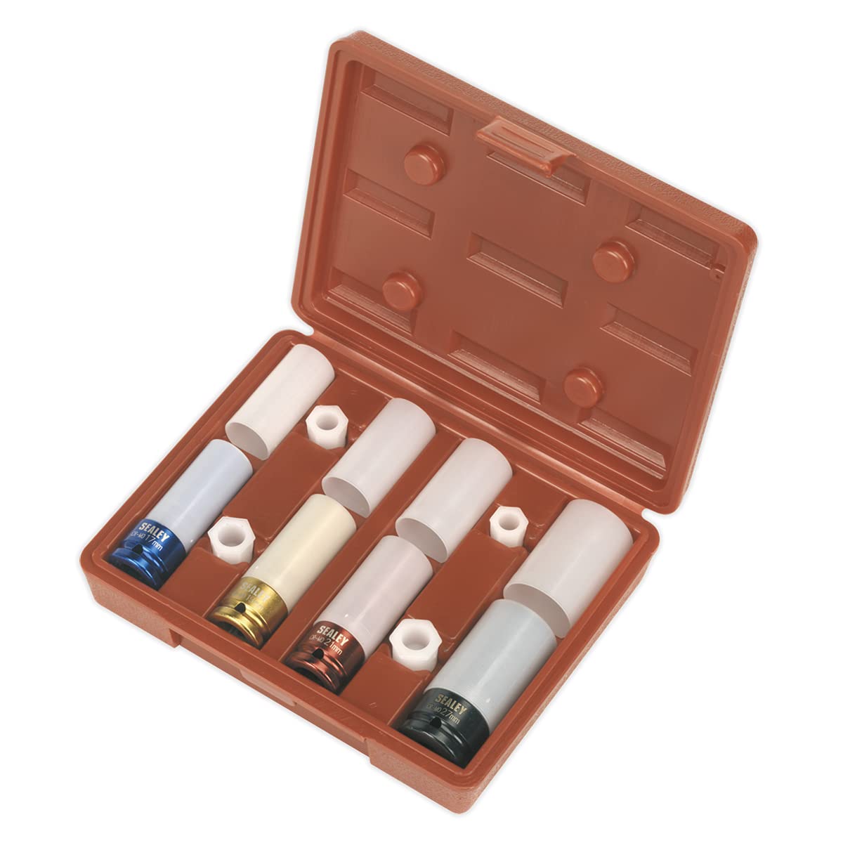 Sealey SX030-Ruota in lega a bussola a impatto, lunga, 1/2", Set da 4