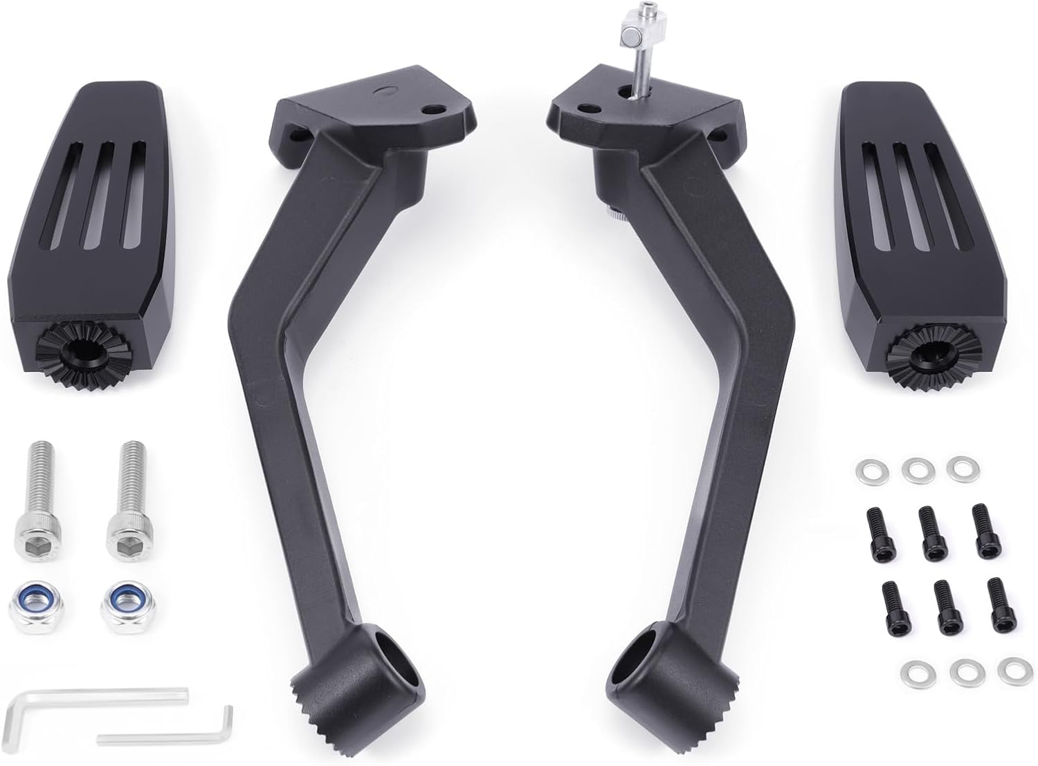 Adjustable Rear Black Metal Foot Boards Compatible with Can-Am Ryker 600, 900, 900 Rally, 900 Sport (2019-2024) (MAX Mount 219400800 Required)