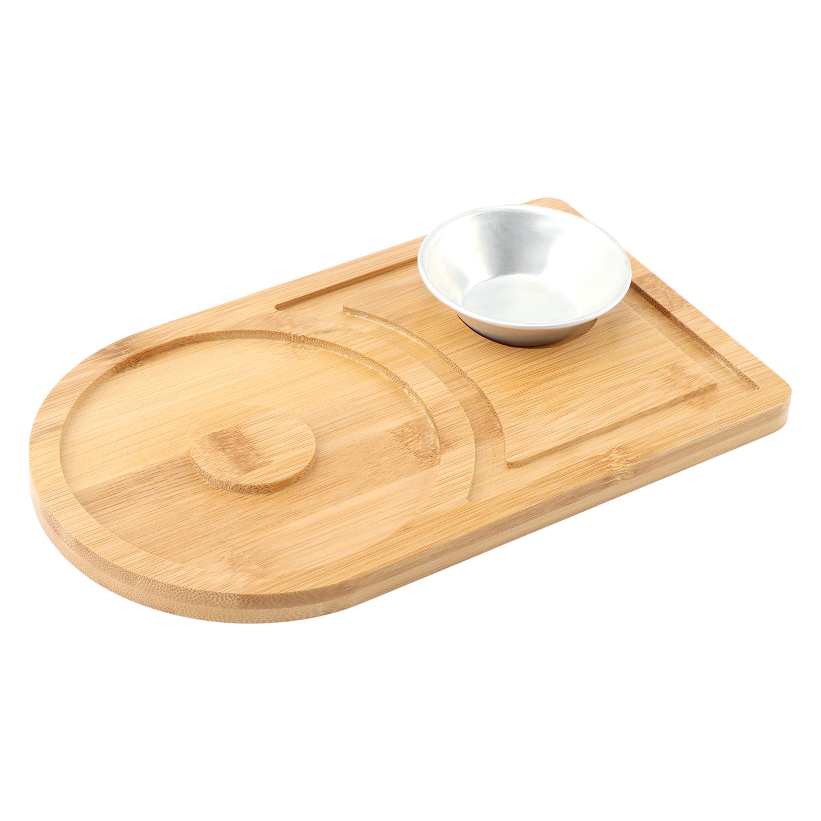 Margarita Salt Rimmer Set with Stainless Steel Bowl, Salt Rimmer for Cocktails, Bamboo Wood Salt Rimmer, Drink Rimming Tool for Cocktails for Home Bars, Parties(COLOR:wood)