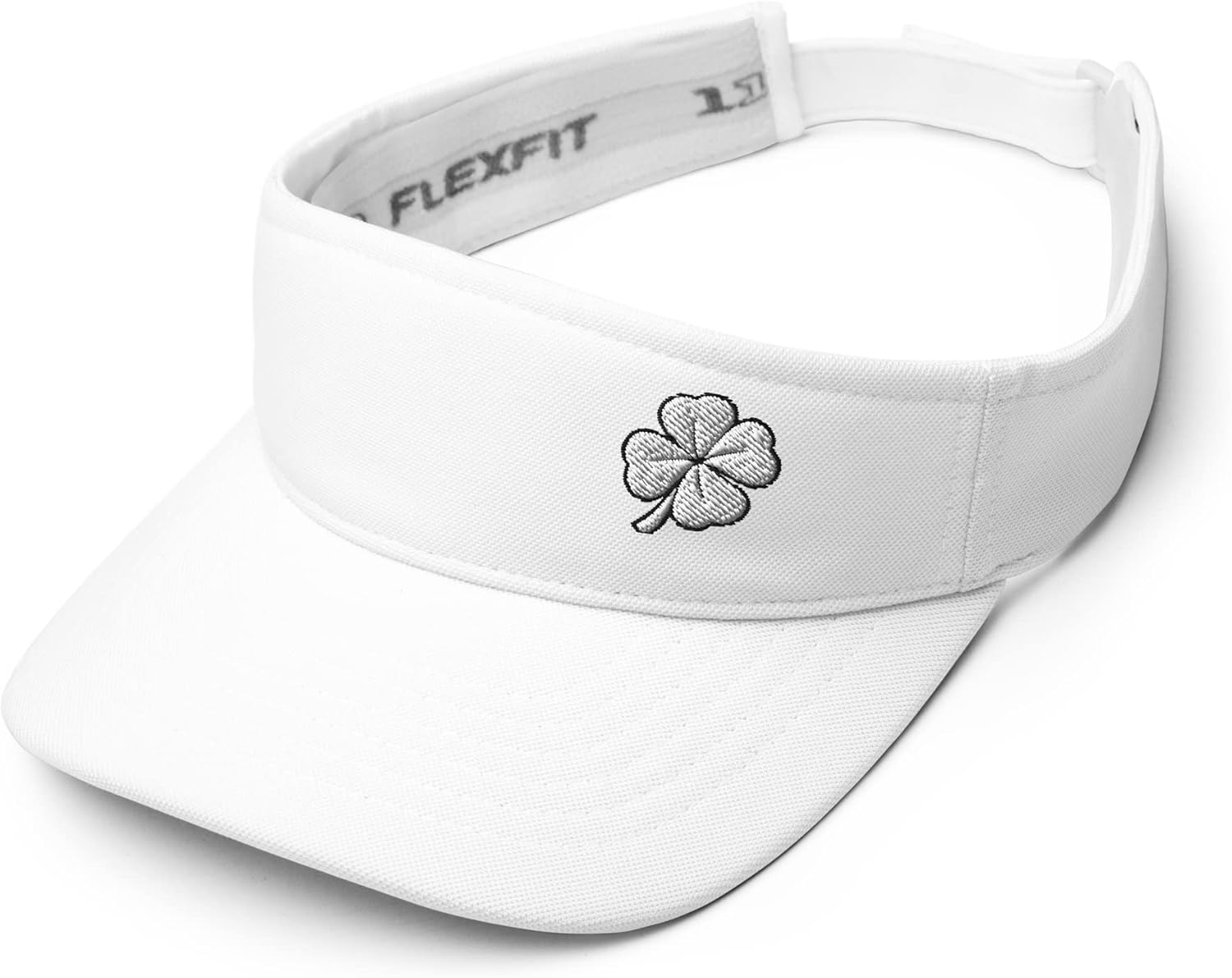 Clover Golf Sun Visor White Embroidery Adjustable Sports, Running, Tennis, Golf Hat for Men & Women