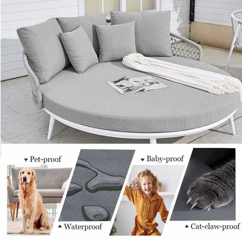 Funda para colchón redondo de 210 cm duradero e impermeable 6