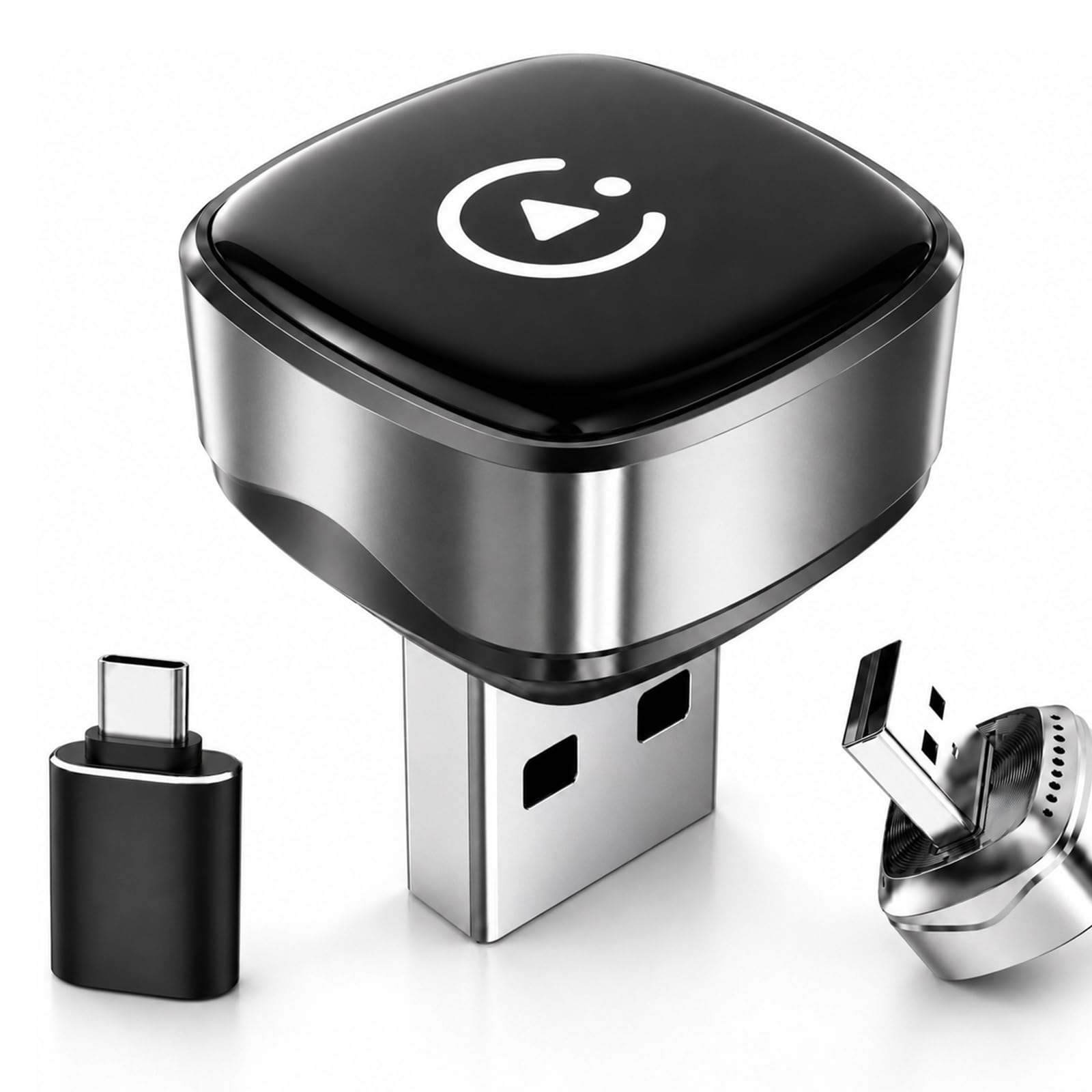 Mini Wireless Android Auto & CarPlay Adapter, Low-Profile USB-A 2-in-1 Wireless Adapter for Factory Wired Android Auto/CarPlay Cars, Auto Reconnect, 5GHz WiFi, USB-C Adapter Included-image-33