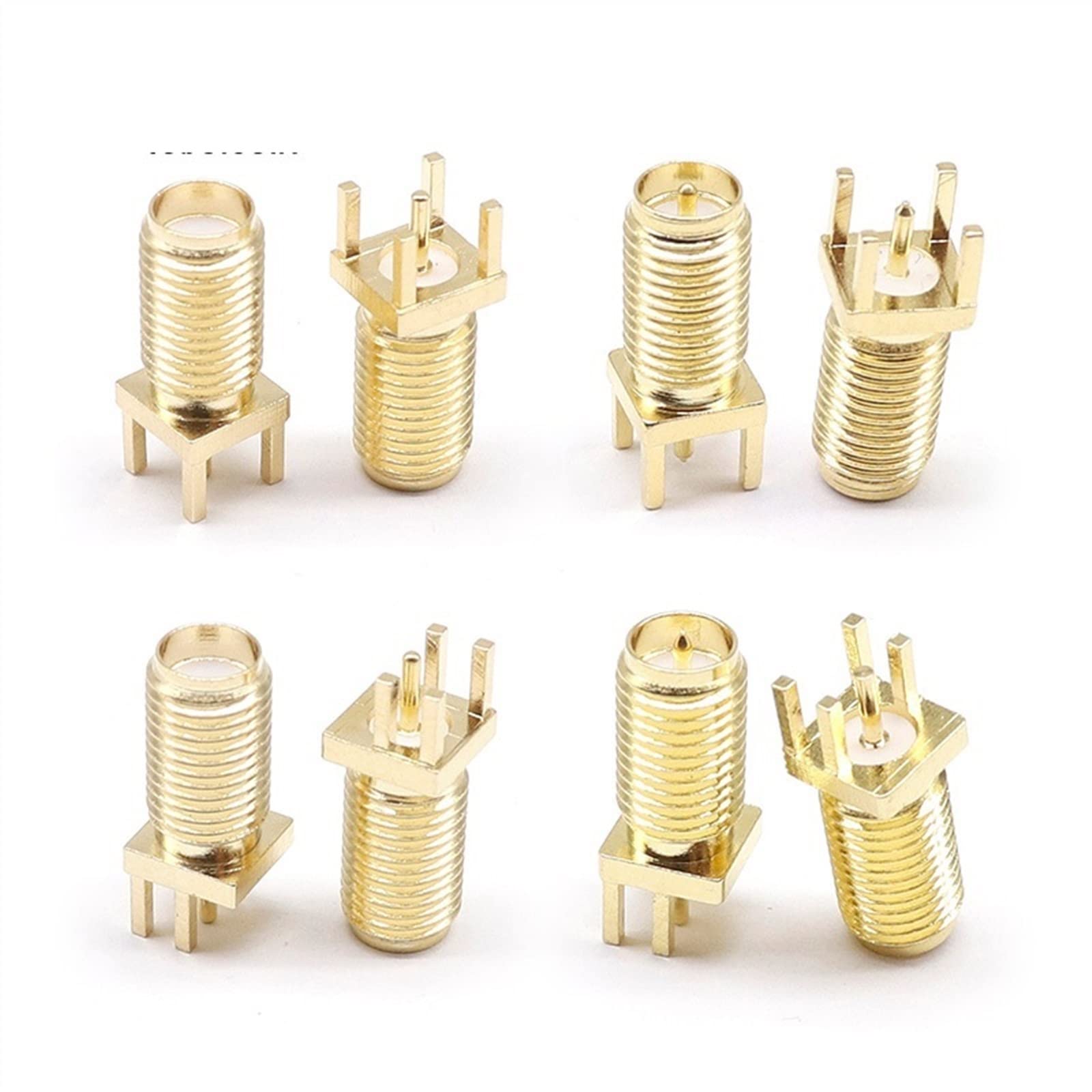 Conector Jack RP-SMA hembra de 16,5mm, adaptador RF de cobre para montaje de soldadura PCB recto