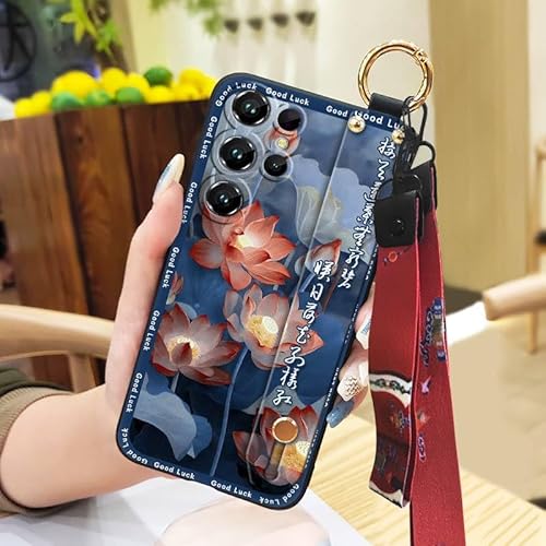 Phone Case Compatible with Oukitel C1/C1 Pro, Waterproof Wrist Strap Ring Protective Dirt-resistant Soft case Elderly lady Phone