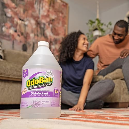 Miniatura 8 de OdoBan Concentrado desinfectante y eliminador de olores, fabricado en los Estados Unidos, aroma a lavanda, 4 galones
