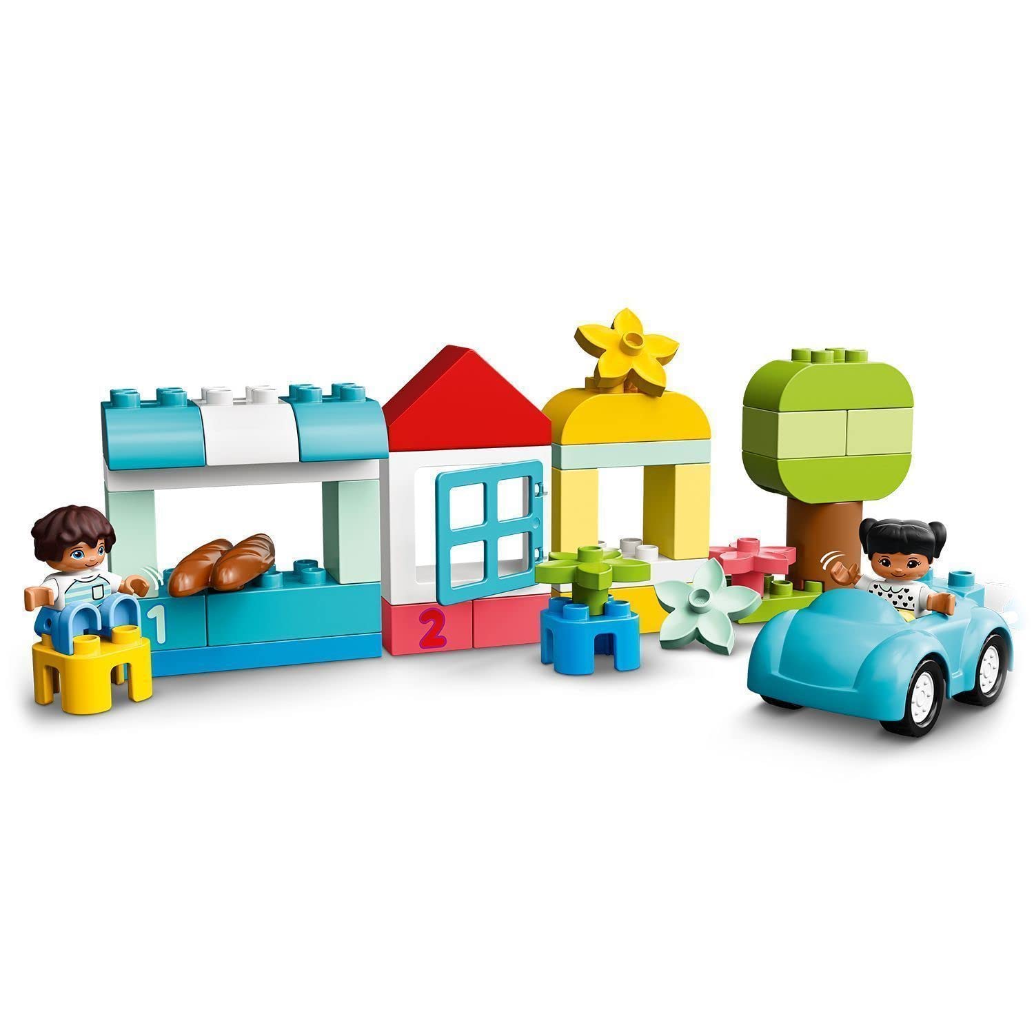 LEGO DUPLO Cura degli Animali di Fattoria Giocattolo, Gioco di Ruolo Educativo & DUPLO Classic Contenitore di Mattoncini, Giochi Educativi per Bambini e Bambine Creativi