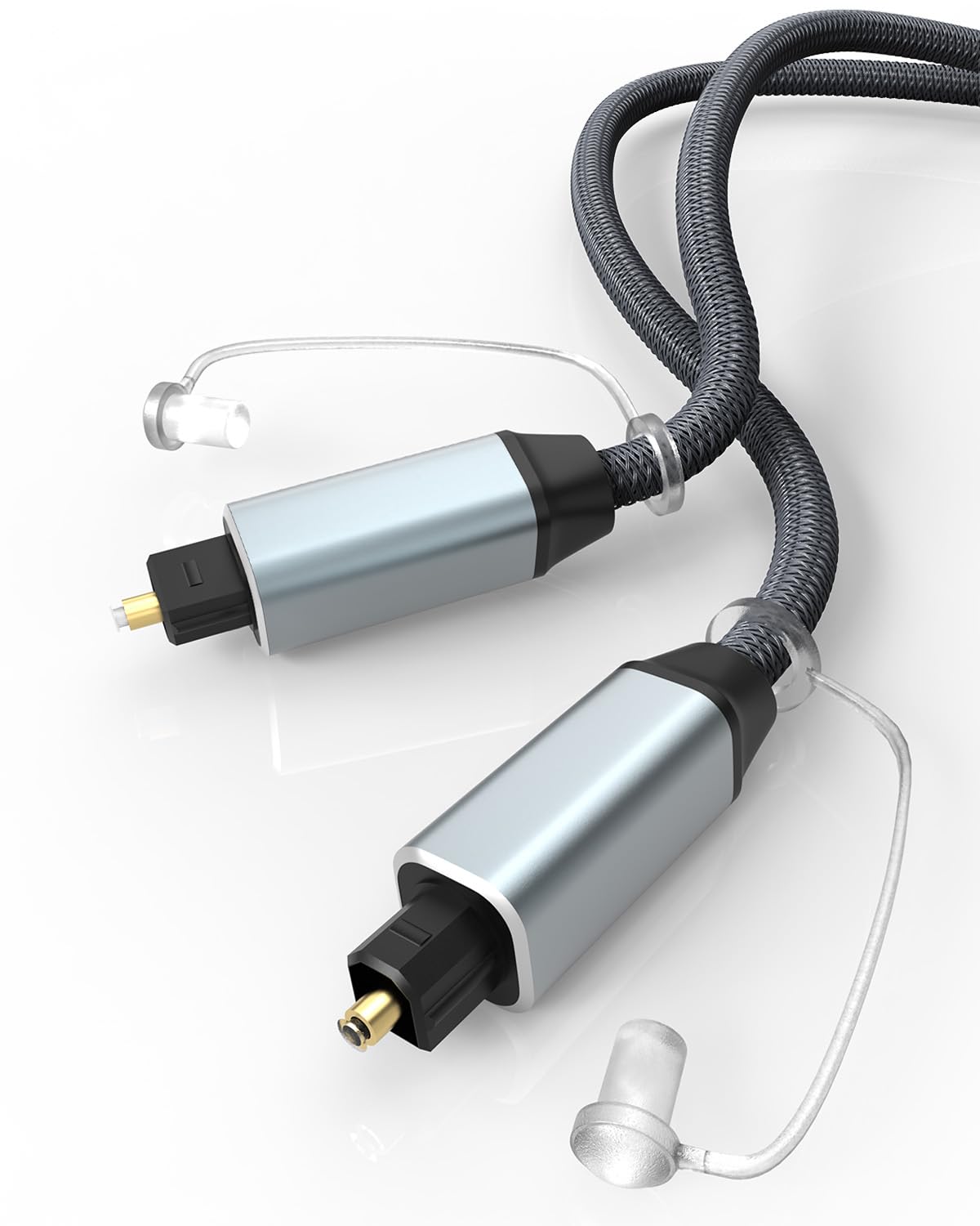 Bicmice Optisches Audiokabel Nylon-geflochtenes Toslink Opti
