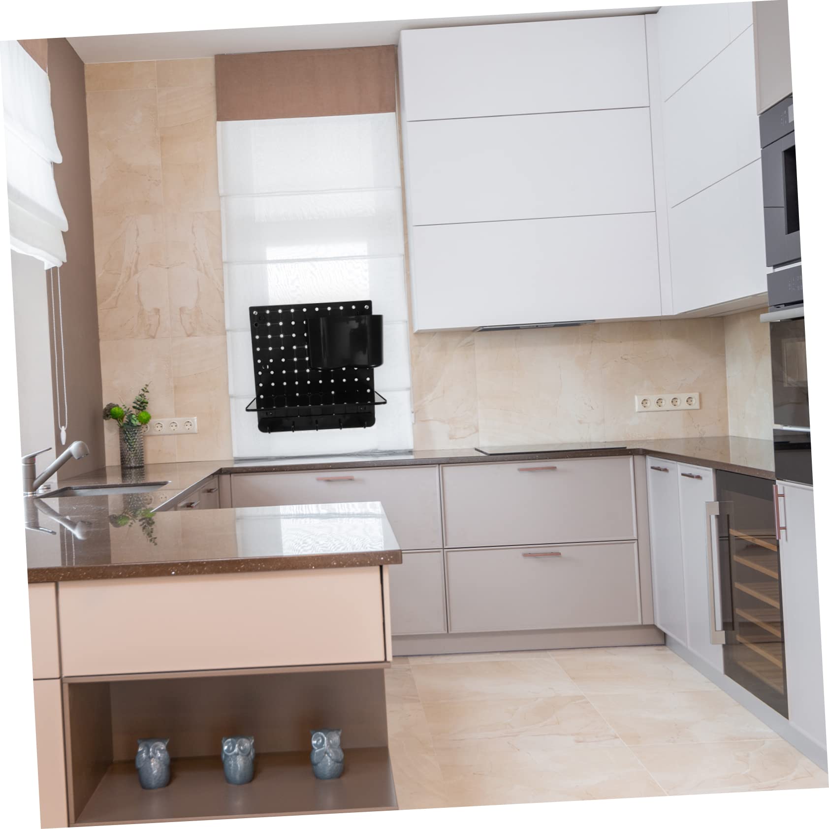 BELLIFFY Craft Organizers 1 Set of Wall Mount Pegboard Portable Shelf for Living Room