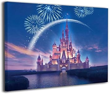 Amazon Co Jp アートフレーム ディズニー 幻お城 アートパネル 装飾画 アートポスター ポスター 枠なし 壁飾り 部屋飾り インテリア 6 40 50ｃｍ ホーム キッチン