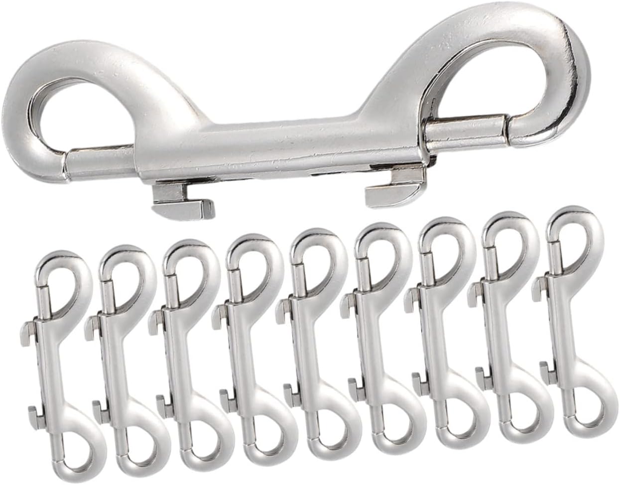 DOITOOL 12pcs Double-Ended Snap Hooks for Pet Leash Dog Harness Backpack Luggage Metal Snap Hooks