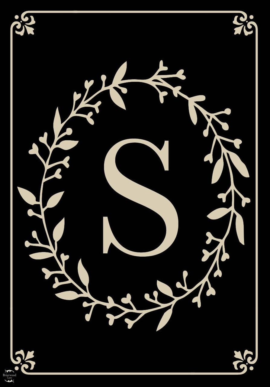 - Briarwood Lane Classic Monogram Letter S Garden Flag