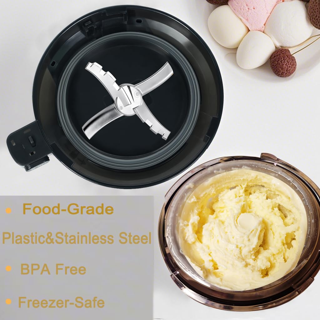 Coperchio esterno con pagaia per gelatiera Ninja NC301 NC300, coperchio di ricambio riutilizzabile Ninja Creami, accessori compatibili con Ninja NC299AMZ/NC301/NC300/NC201/NC101 Series
