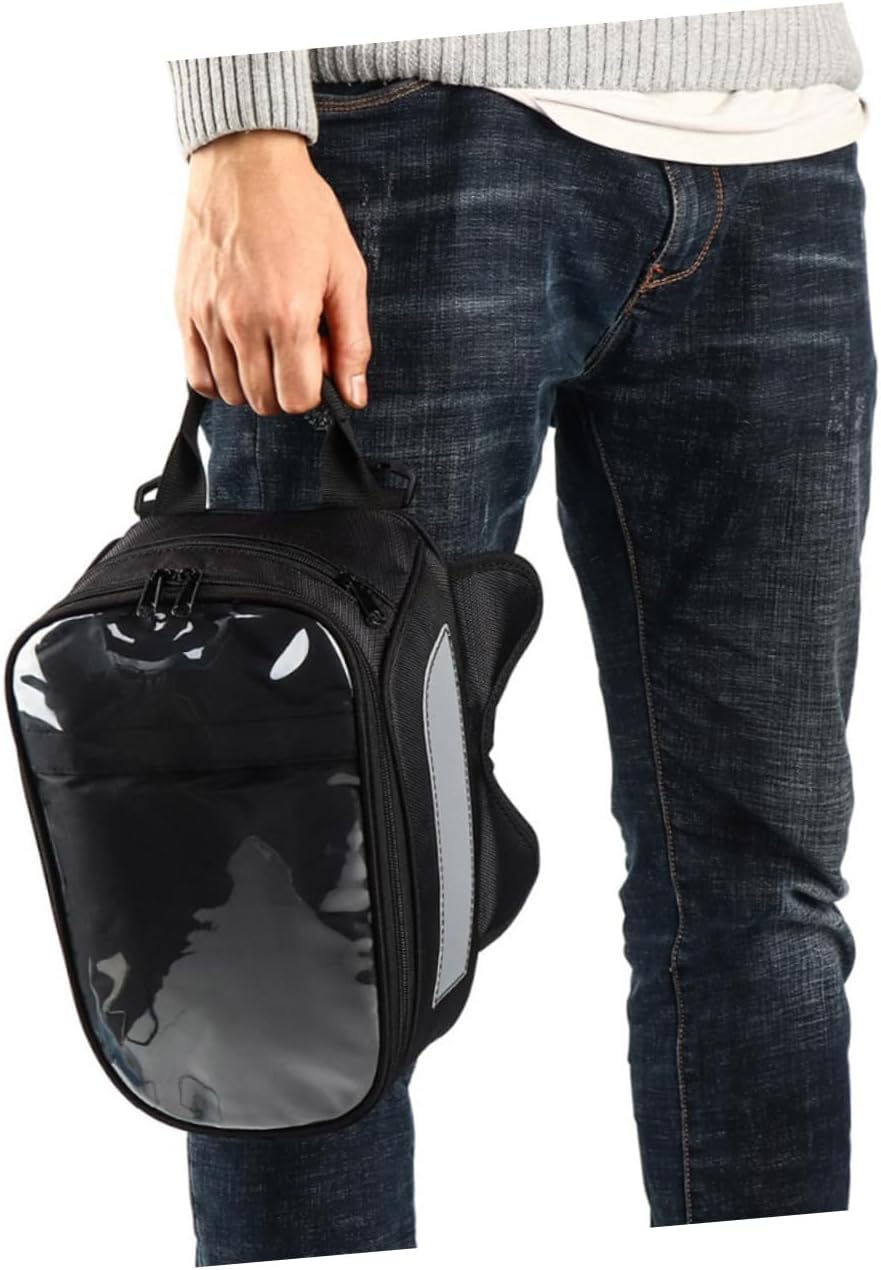 VOSAREA Waterproof Magnetic Motorcycle Fuel Tank Bag 15L Capacity Universal Fit for Motorbikes and Cycling Sturdy Storage Organizer for Travel and Work