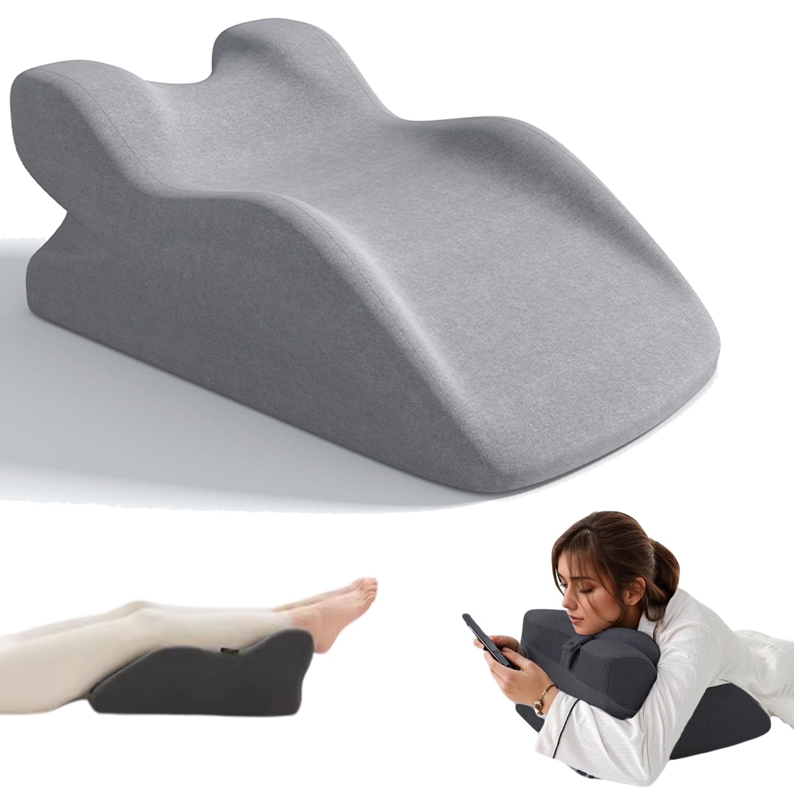 Regulowana ergonomiczna poduszka do czytania z podparciem pleców z pianki z pamięcią kształtu, klin do siedzenia w łóżku, spania, łagodzenia bólu pleców
