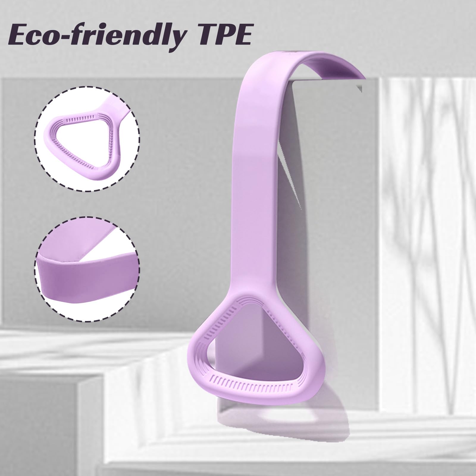 Banda de resistencia, figura 8, bandas de resistencia para fitness, bandas de entrenamiento para mujeres con asas, bandas elásticas para terapia física, yoga, pilates, color morado