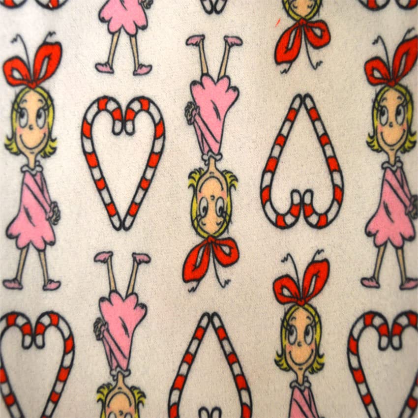 Komar Kids Girls Dr. Seuss The Grinch Cindy Lou Who Toddler Girls Flannel Pajamas2