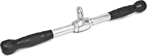 KOMODO Revolving Straight Bar Gym Weight Machine Cable Attachment Rotating Tricep Bicep Lat