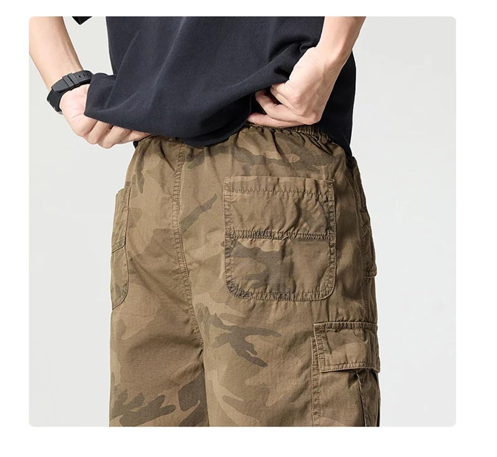 Bciopll Pantaloni larghi da uomo Primavera Estate Outdoor Pantaloni Casual Sport Cotone Camo Cargo Pantaloni