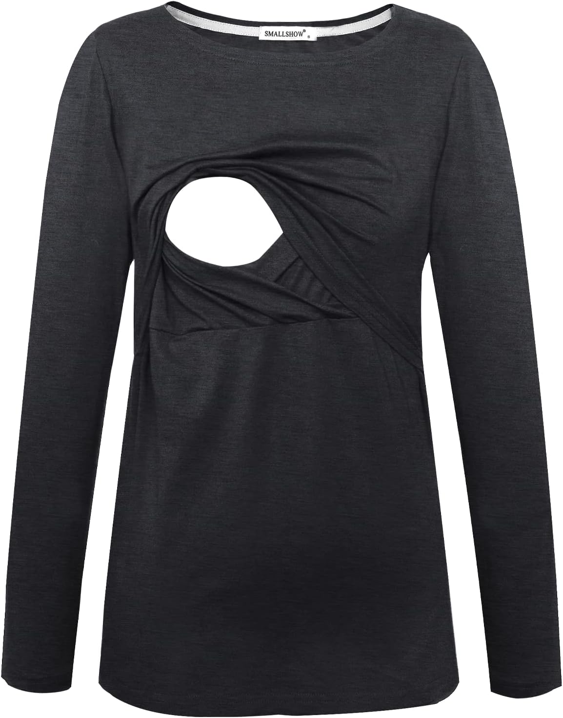 SmallshowWomen's Long Sleeve Breastfeeding Top Maternity Nursing T-Shirt Pregnancy Clothes