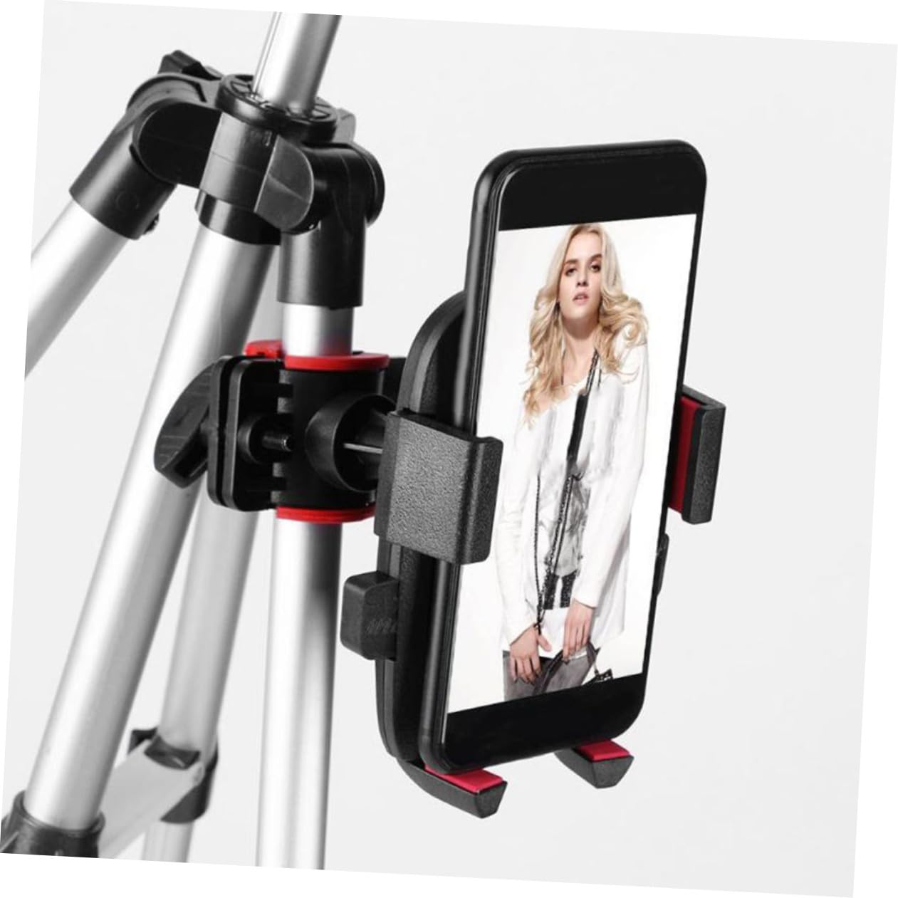 Luce ad Anello LED con Treppiede per Selfie Video Youtube Live Streaming e Trucco Supporto per Telefono Cellulare con Illuminazione Design in Lega di Alluminio Colore Casuale