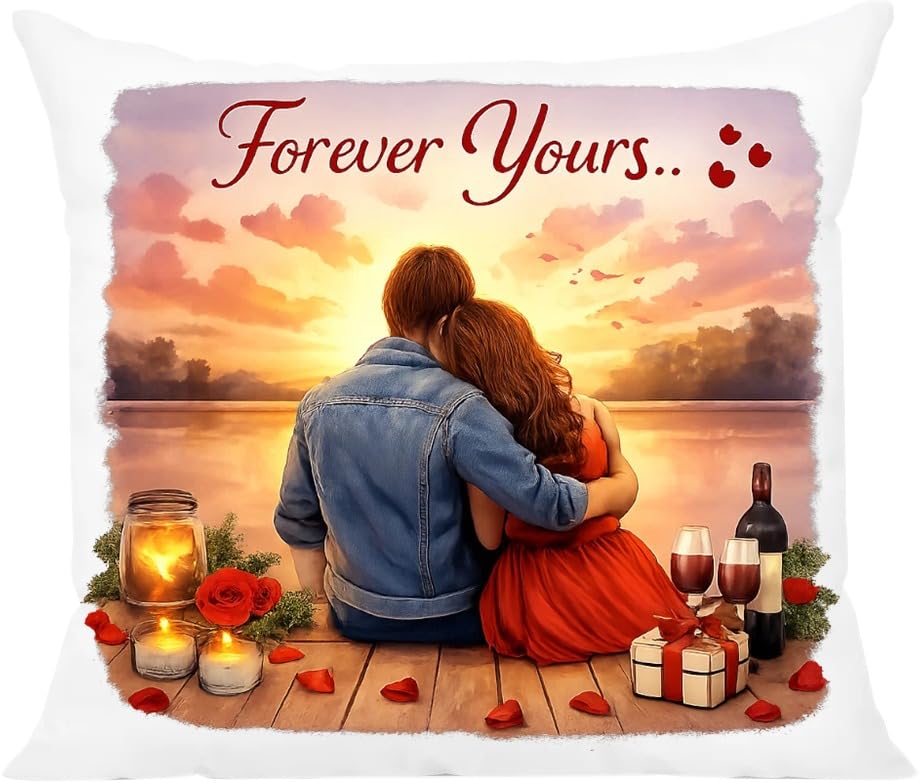 Image of Throw Pillow Cushion for Gift - Romantic Love Gift for Wife & Husband, for Couples, 16x16 Inch, Years of Love, with Premium Filler, Perfect for Home & Bedroom Decor