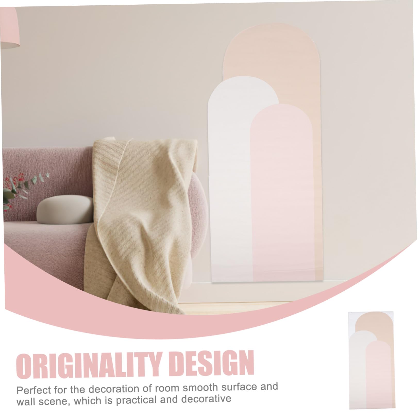 LIFKOME Pegatinas de Pared Geométricas Bohemias Adhesivas Pvc, Decoración Mural para Dormitorio Salón, 2 Piezas, Autoadhesivas y Modernas para Decoración Interior
