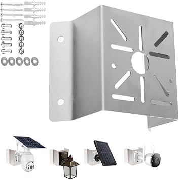 Exterior Wall Corner Mount Bracket Stainless Steel for Surveillance Systems, Corner Mount Holder for Security Cameras Installing to Reach A Wider View Angle,Metal Bracket for General use