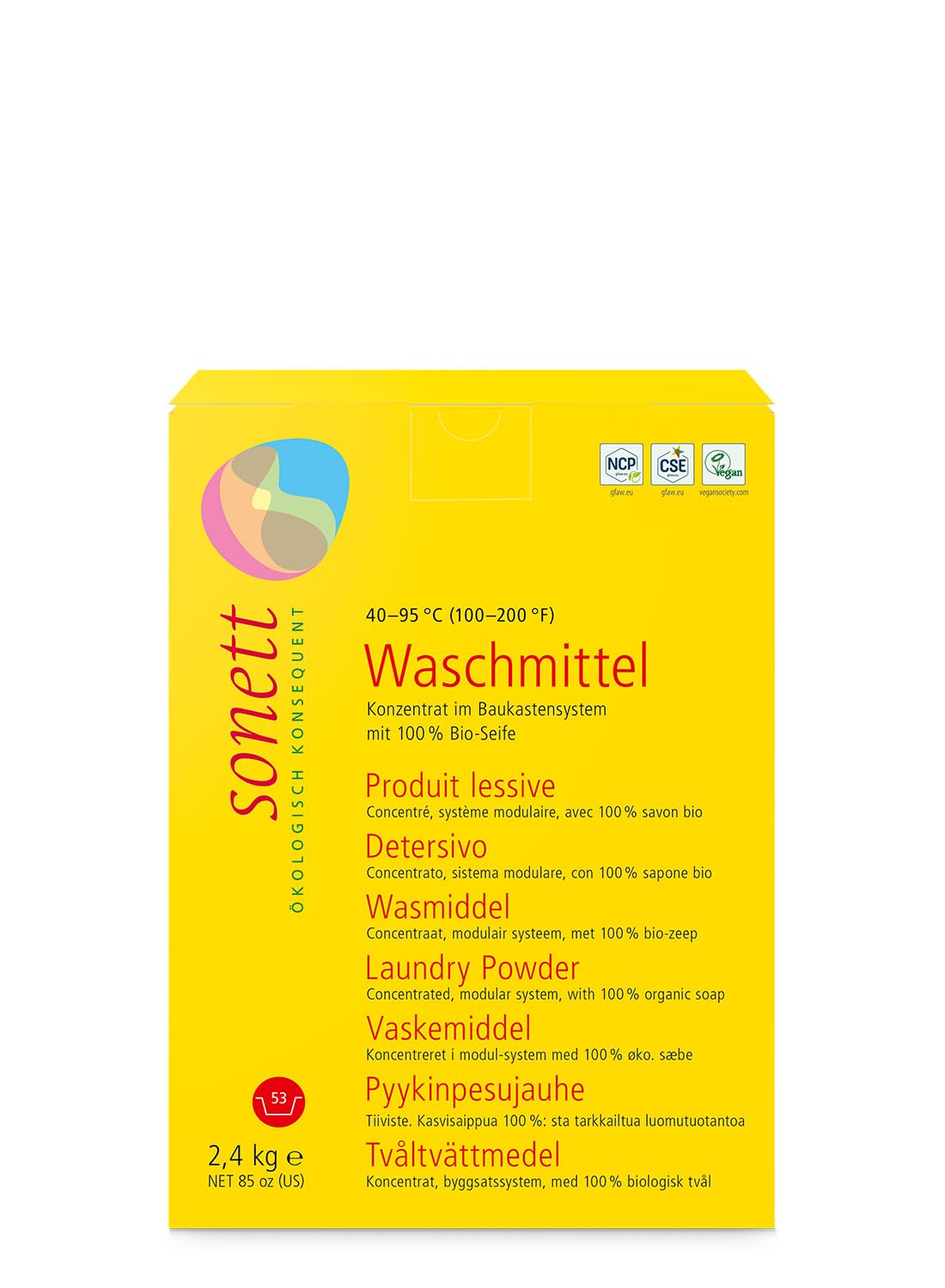 Sonett 6000 - Detergente en Polvo Sonett, 2,4 Kg