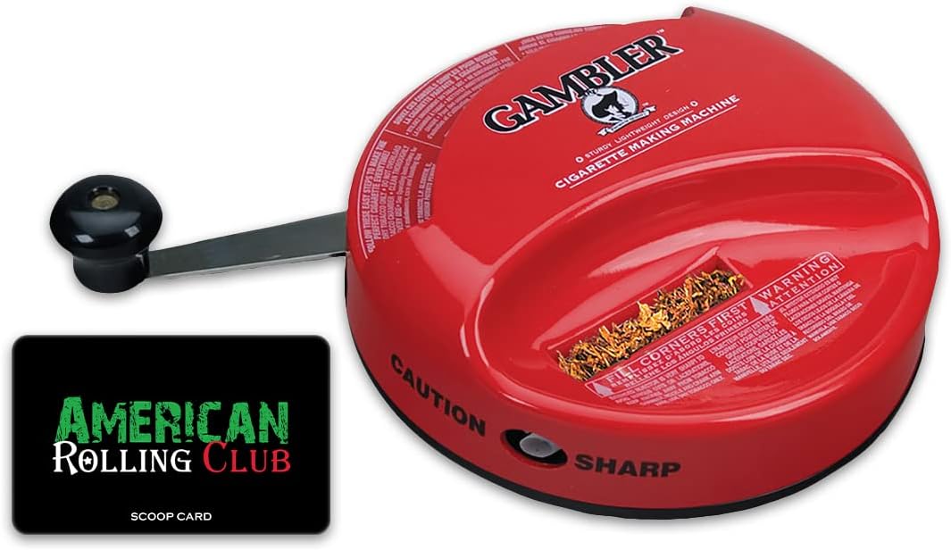 Gambler King Size Cigarette Making Machine for Filling King Size Cigarette Tubes | Includes ARC Scoop Card