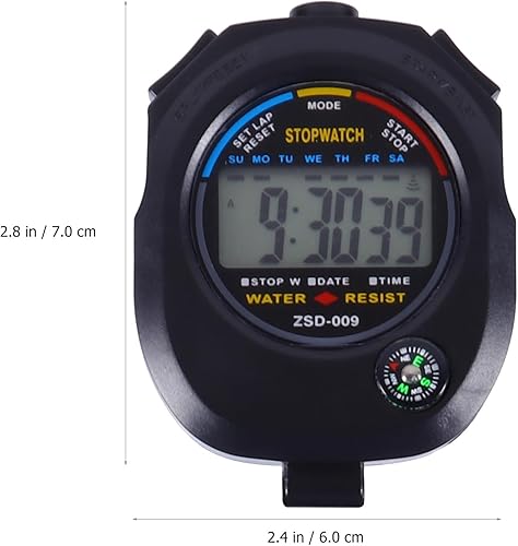 Miniatura 3 de Alipis Multi-Function Match Timer Stopwatch Electronic Sports Training Timer Lightweight Portable for Referees and Sports Events Black