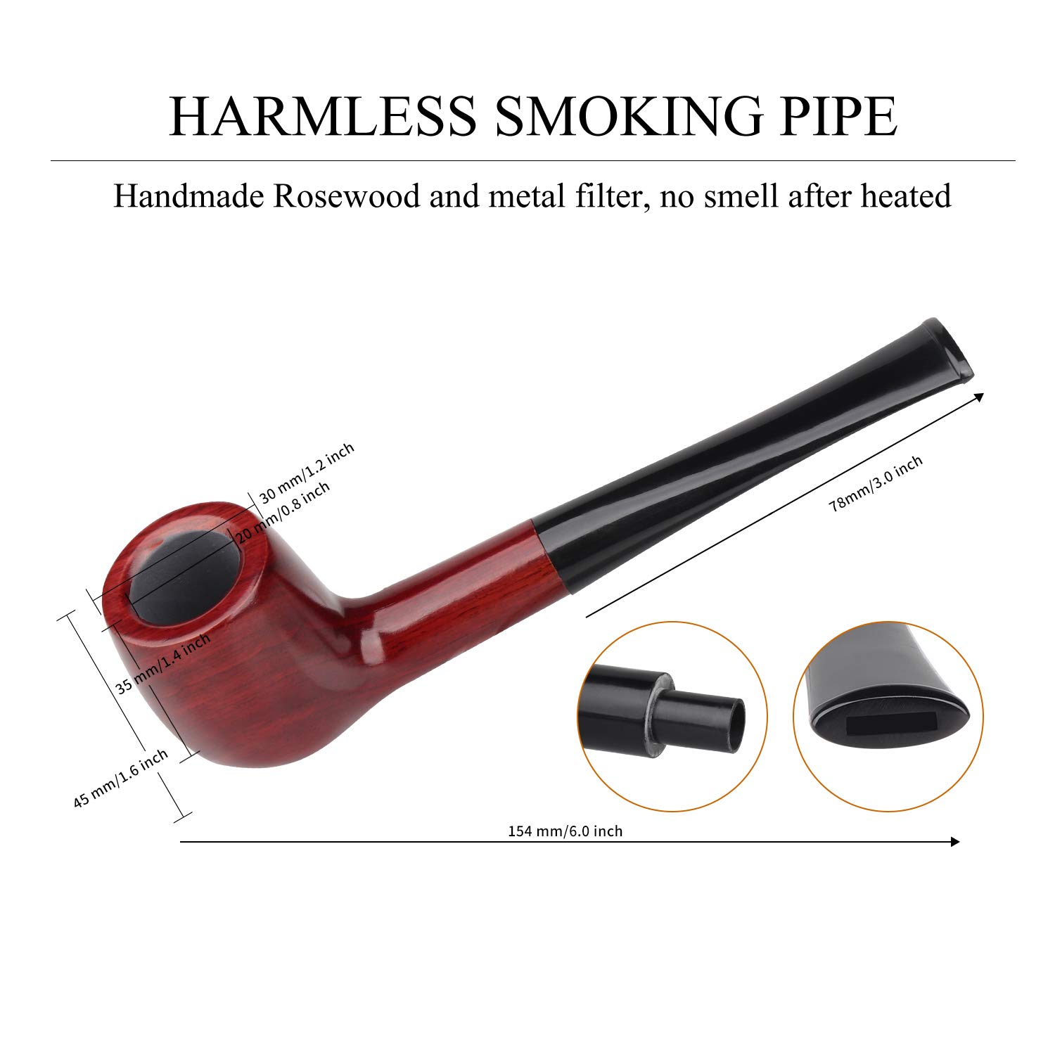 Housse Transport Cuir Pour Pipes à Tabac - 2 Tuyaux + Accessoires