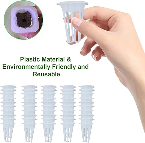 Miniatura 4 de 50 cestas cuadradas de cultivo para suministros hidropónicos de interior, sistema de cultivo hidropónico, vainas de semillas de plantas compatibles